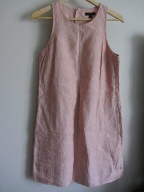 J. Crew Pink Linen Summer Dress